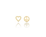Love and Peace Stud Earrings