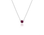 Ruby Choker Necklace Silver