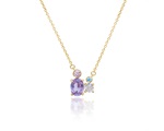Happiness Necklace (Purple, Pink, White and Aqua Zircon Stones)