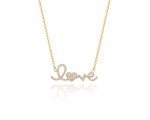 My Love Necklace Pave Gold