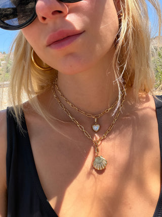 Bold Heart Necklace - Gold