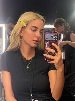 Maxi Cross Hoops Gold