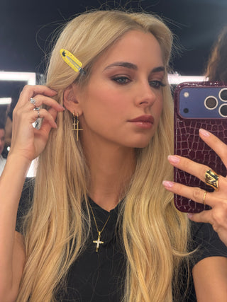 Maxi Cross Hoops Gold
