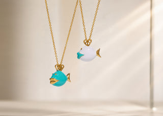 Turquoise Kiss Fish Necklace