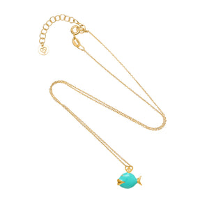 Turquoise Kiss Fish Necklace