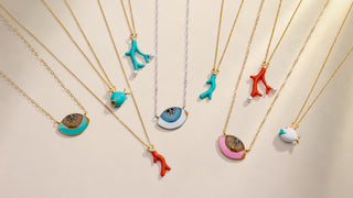 White Kiss Fish Necklace