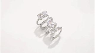 Oval Solitaire Ring  Silver