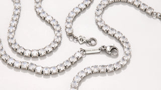 Tennis Bold Necklace Silver