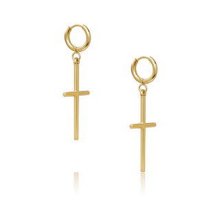 Maxi Cross Hoops Gold