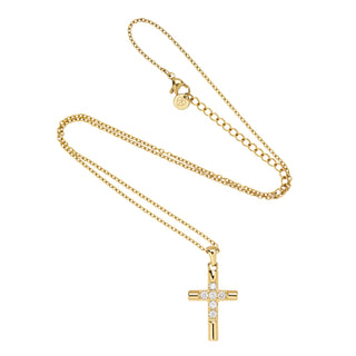 Icon Cross Necklace Gold