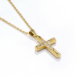 Icon Cross Necklace Gold