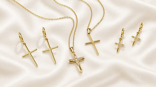 Icon Cross Hoops Gold