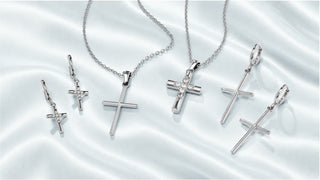 Maxi Cross Hoops Silver