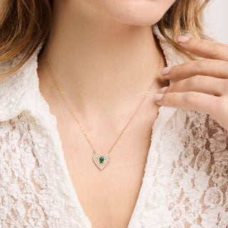 Vintage Love Necklace - Emerald