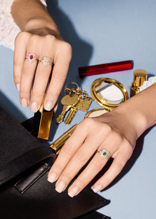 Vintage Love Ring - Garnet