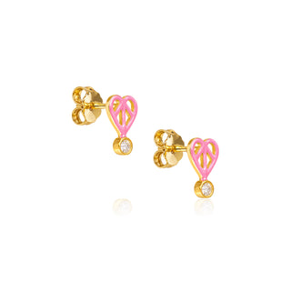 Little Love Studs - Electric Pink