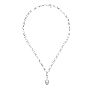 Bold Heart Necklace - Silver