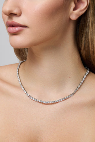 Tennis Bold Necklace Silver