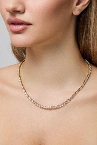 Tennis Bold Necklace Gold