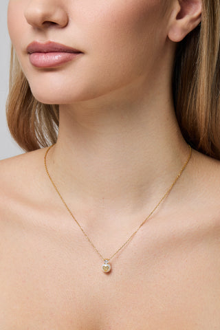 Logo Pearl Necklace Gold
