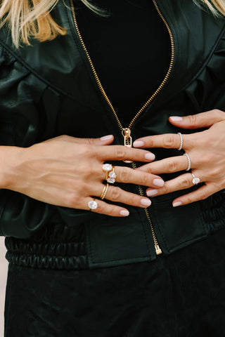 Oval Solitaire Ring Bold Gold