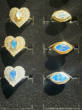 Vintage Love Ring – Blue Agate