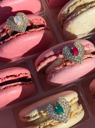 Vintage Love Ring - Emerald