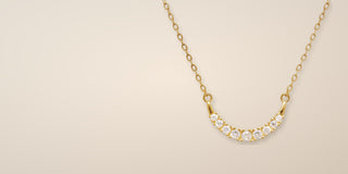 Sparkly Smile Necklace Gold