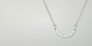 Sparkly Smile Necklace Silver