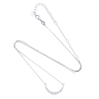 Sparkly Smile Necklace Silver