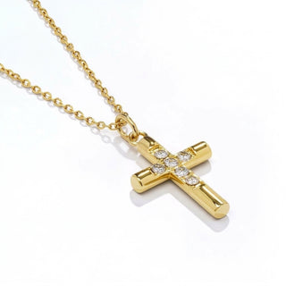 Icon Cross Necklace Gold