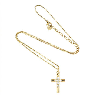 Icon Cross Necklace Gold