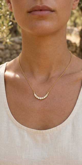 Sparkly Smile Necklace Gold