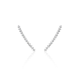 Sparkly Crawler Earrings Silver